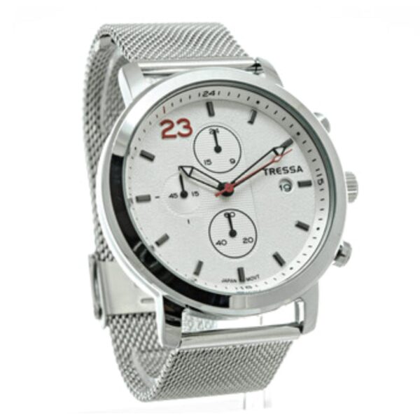 Reloj Tressa Elon Plateado C/Blanco