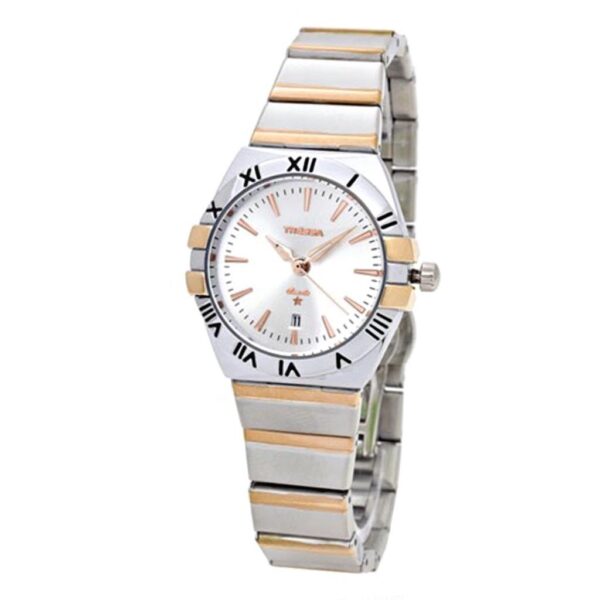 Reloj Tressa Novel Dama Combinado C/Plateado