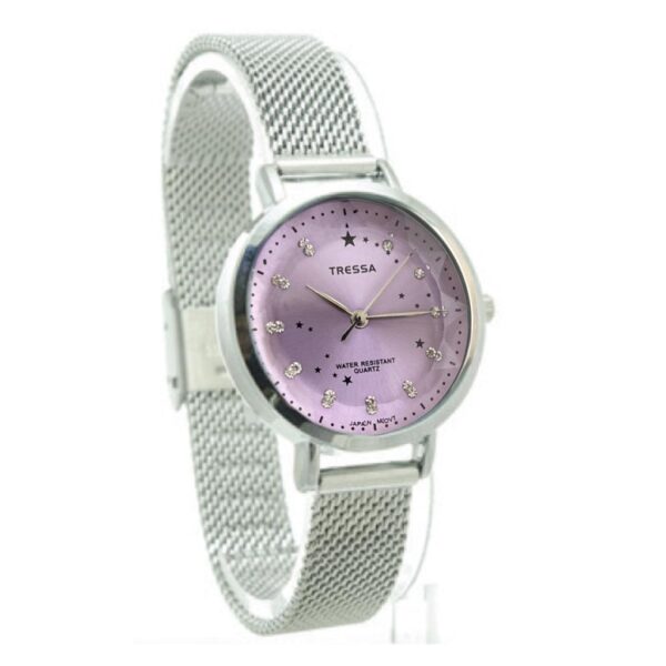 Reloj Tressa Ava Plateado C/Violeta