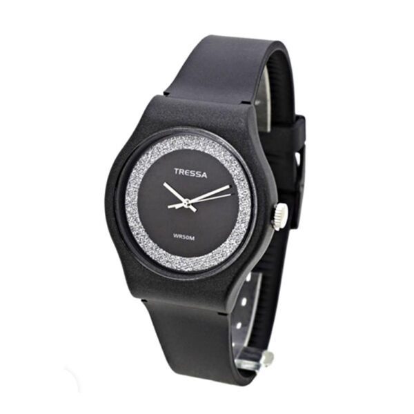 Reloj Tressa Funny Negro C/Brillos