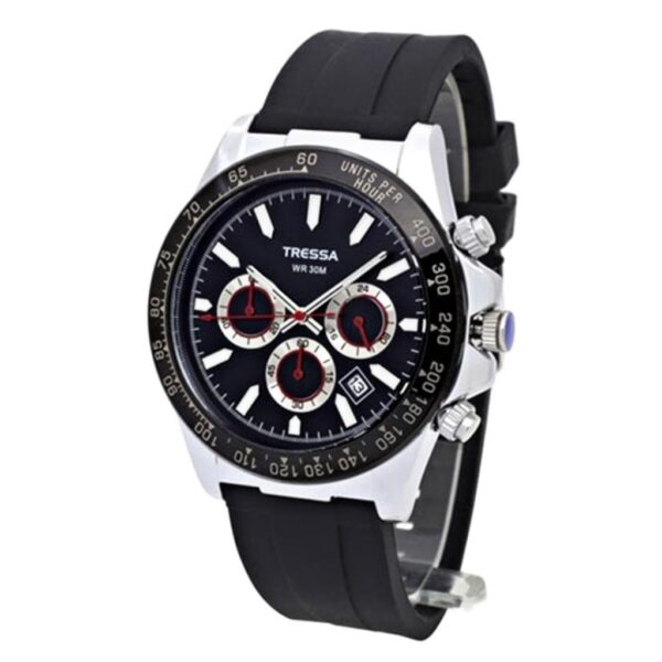 Reloj Tressa Rebel Plateado C/Negro