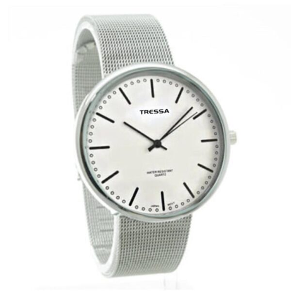 Reloj Tressa Toi Hombre Plateado C/Blanco
