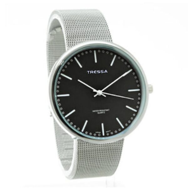Reloj Tressa Toi Hombre Plateado C/Negro