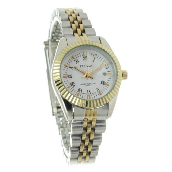 Reloj Tressa Crypto Dama Combinado Blanco C/Romanos