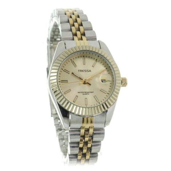 Reloj Tressa Crypto Dama Combinado Dorado C/Palitos