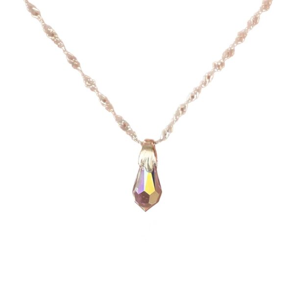 Cadenita Con Dije Gotita Aurora Boreal