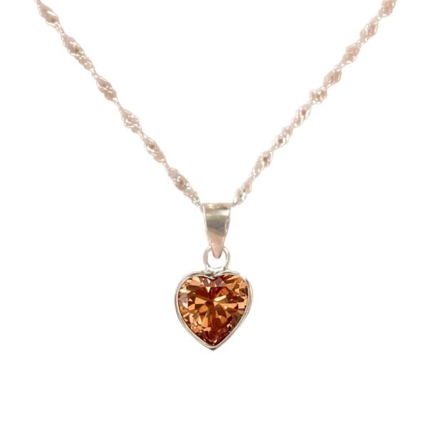 Cadenita Con Dije Corazón C/Cubic Dorado