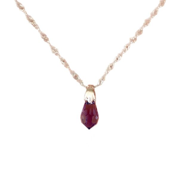 Cadenita Con Dije Gotita Tanzanita