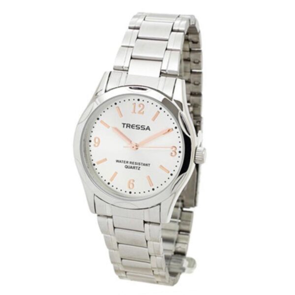 Reloj Tressa Morelia Plateado C/Números Rose