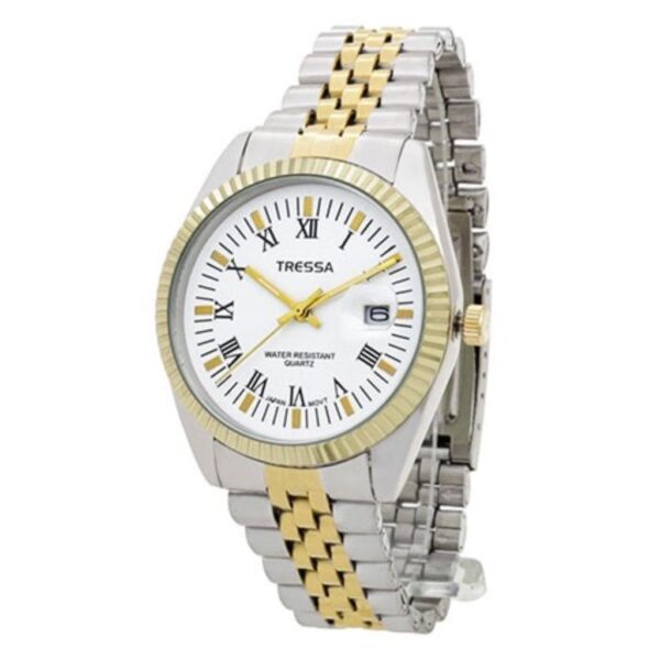 Reloj Tressa Crypto Hombre Combinada Blanco C/Romanos