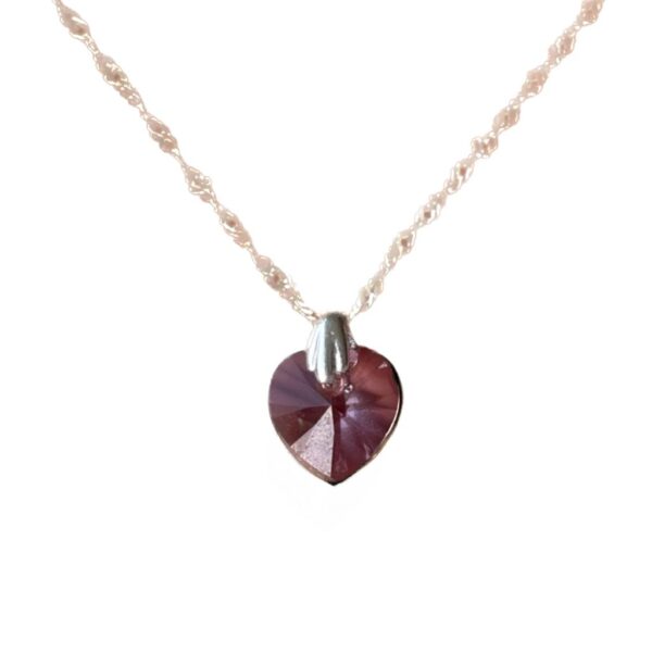 Cadenita Con Dije Corazón Swarovski Antique