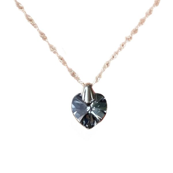 Cadenita Con Dije Corazón Swarovski Light Crome